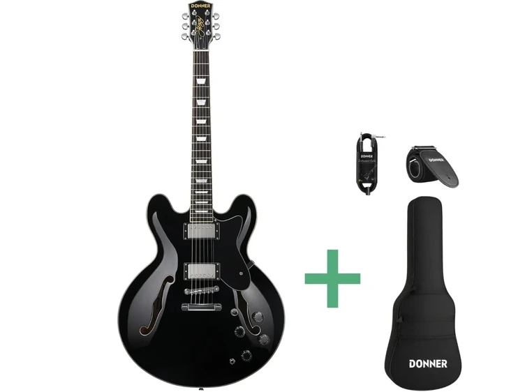 Donner DJP-1000D el-guitar black 