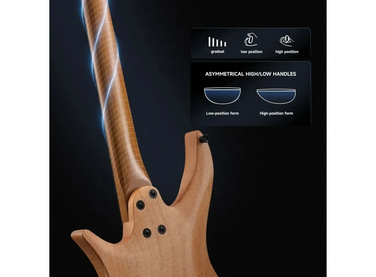 Donner NHL-500 Headless el-gitar nature 