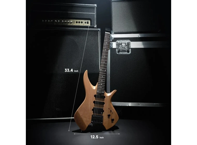 Donner NHL-500 Headless el-gitar nature 