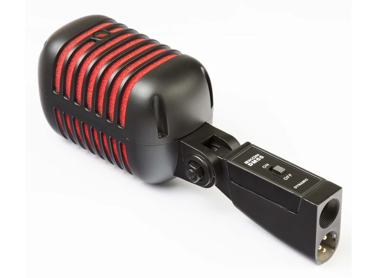 Eikon DM55V2RDBK Vintage Dynamic Mic Satin Black Red Spon 