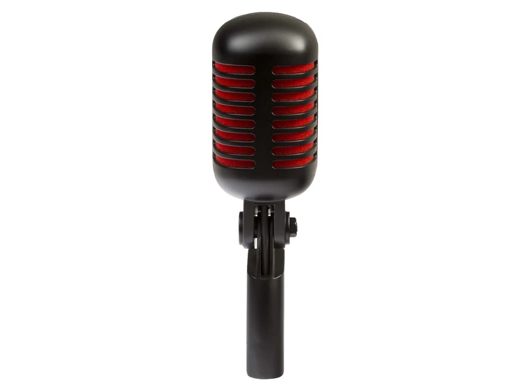 Eikon DM55V2RDBK Vintage Dynamic Mic Satin Black Red Spon 