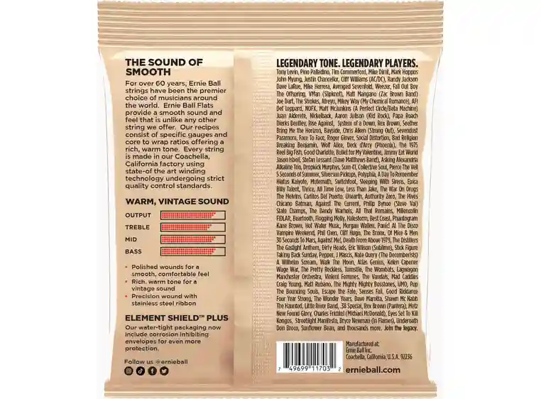 Ernie Ball 2801 Flatwound GR2 (045-105) Short Scale 