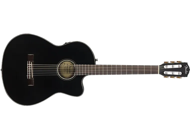 Fender CN-140SCE* *Kunderetur Black, Walnut Fingerboard 