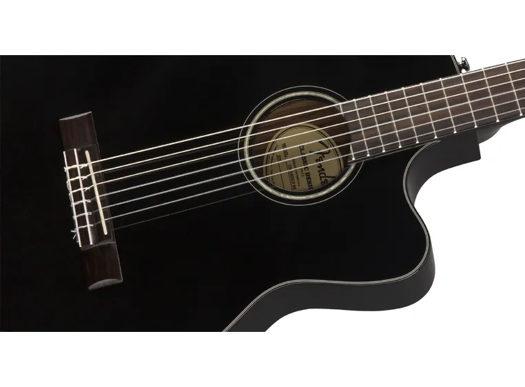 Fender CN-140SCE* *Kunderetur Black, Walnut Fingerboard 