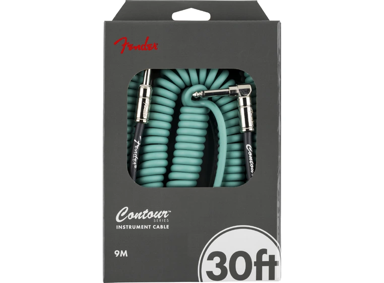 Fender Contour 30' Coiled Cable Sherwood Green 