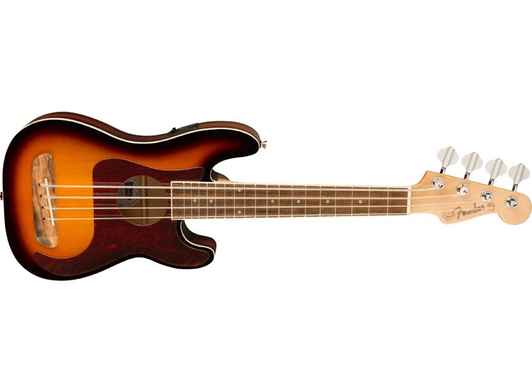 Fender Fullerton Precision Bass Uke 3-Color Sunburst, Tortoise PG, Walnut FB 