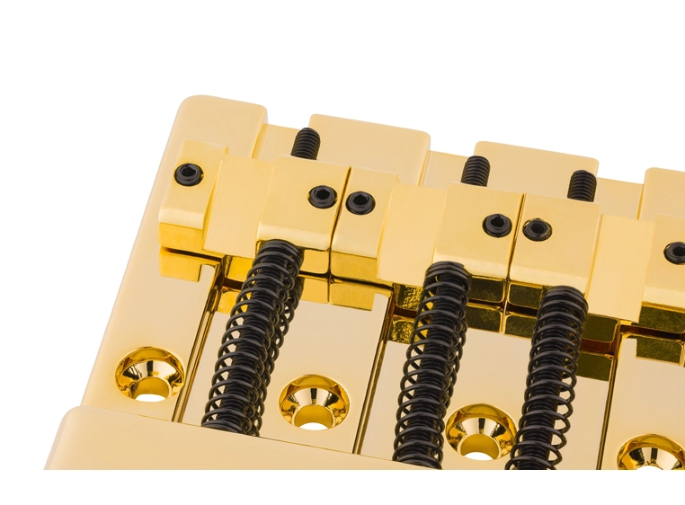 Fender HiMass 4-String Bass Bridge Assembly With Zinc Saddles, Gold 
