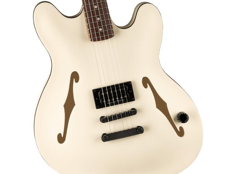 Fender Tom DeLonge Starcaster RW, Black Hardware, Satin Olympic White