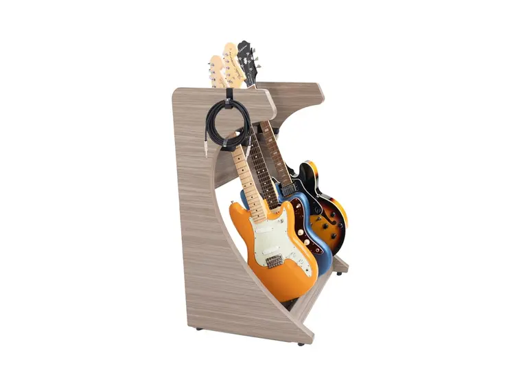 Gator Frameworks GFW-ELITEGTR3RK-GRY Elite Series 3 El/Ac Guitar Rack - GRY 