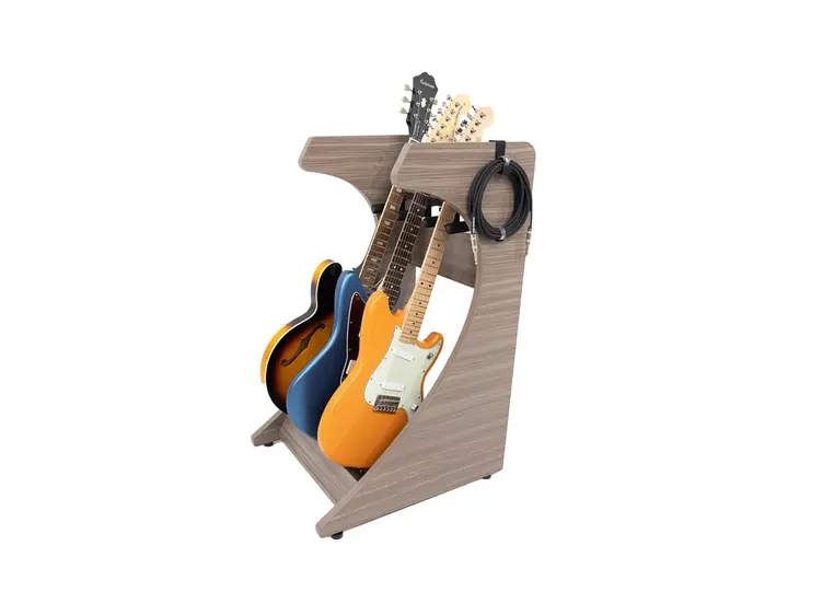 Gator Frameworks GFW-ELITEGTR3RK-GRY Elite Series 3 El/Ac Guitar Rack - GRY 