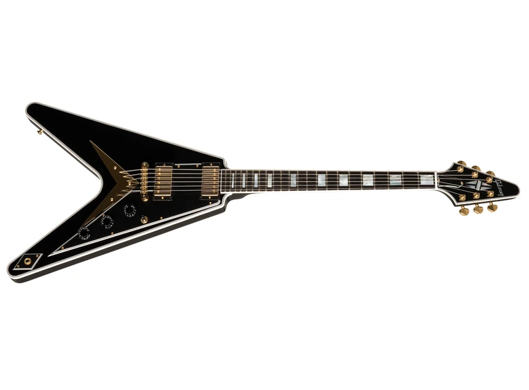 Gibson Customshop Flying V Custom w/Ebony Fingerboard Gloss Ebony 