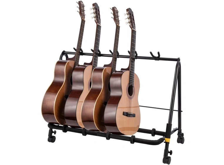 Hercules GS525 Plus Gitarrack For 5 gitarer, på hjul