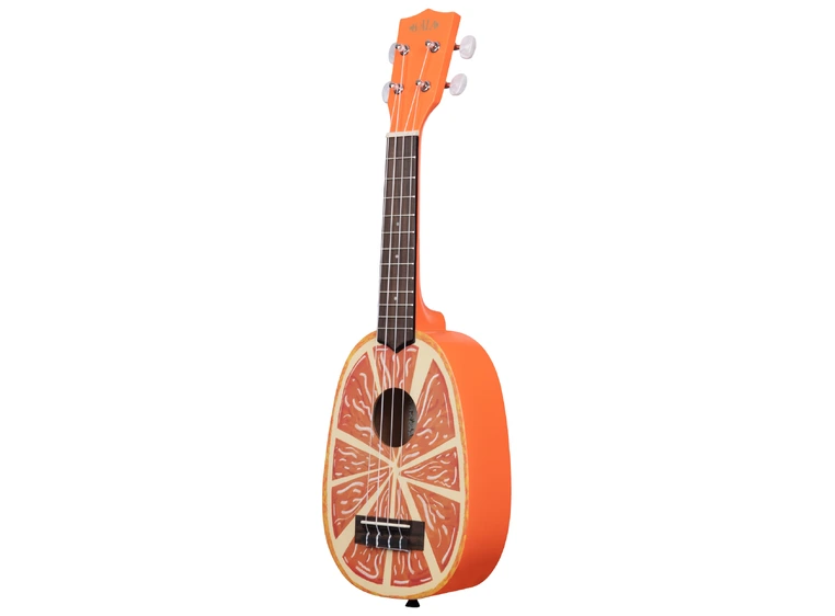 Kala KA-NV-ORNG Novelty Series Orange Soprano Ukulele, med bag 