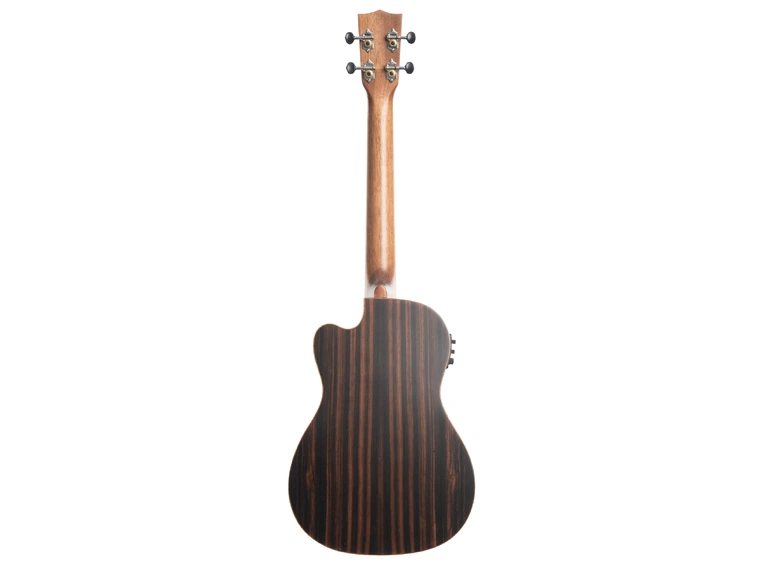 Kala KA-SSEBY-B-CE Solid Spruce Top Ebon Baritone Ukulele, Cutaway, EQ, Bag, UB-B 