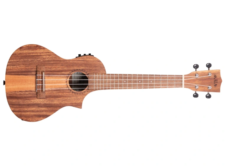 Kala KA-TK-C-CE Teak Tri-Top Concert Ukulele, with Cutaway & EQ 