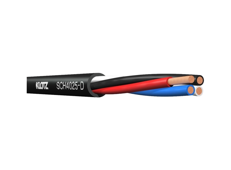 Klotz Speaker Cable - LHC 4 x2.5mm2 FRNC Dca black 100m 