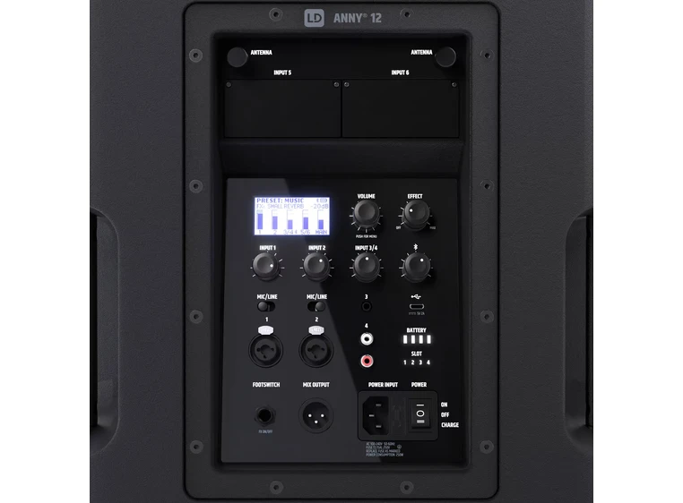 LD Systems ANNY 12 Kompakt-PA Batteridrift og bluetooth 