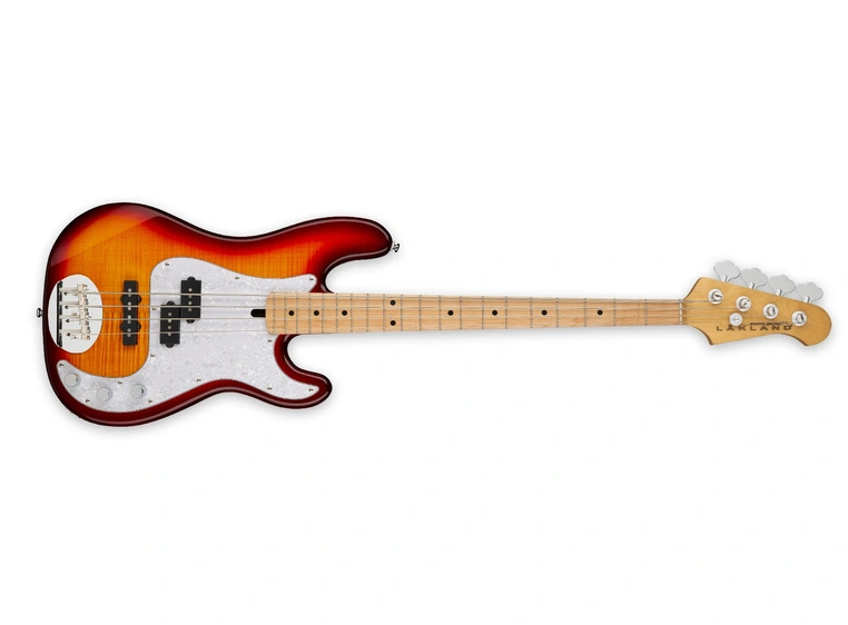 Lakland Skyline 44-64 Deluxe Bass Flamed Maple Top, Honey Burst Gloss, MN