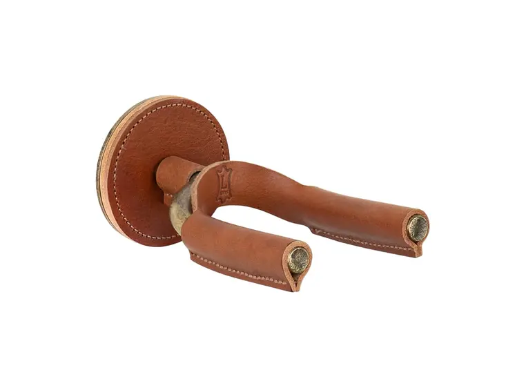 Levy's LVY-FGHNGR-BRBN Guitar Hanger Tan Veg-Tan Leather Yoke Wraps 