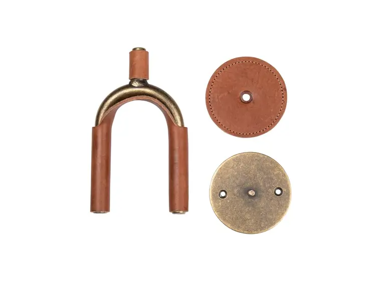 Levy's LVY-FGHNGR-BRBN Guitar Hanger Tan Veg-Tan Leather Yoke Wraps 