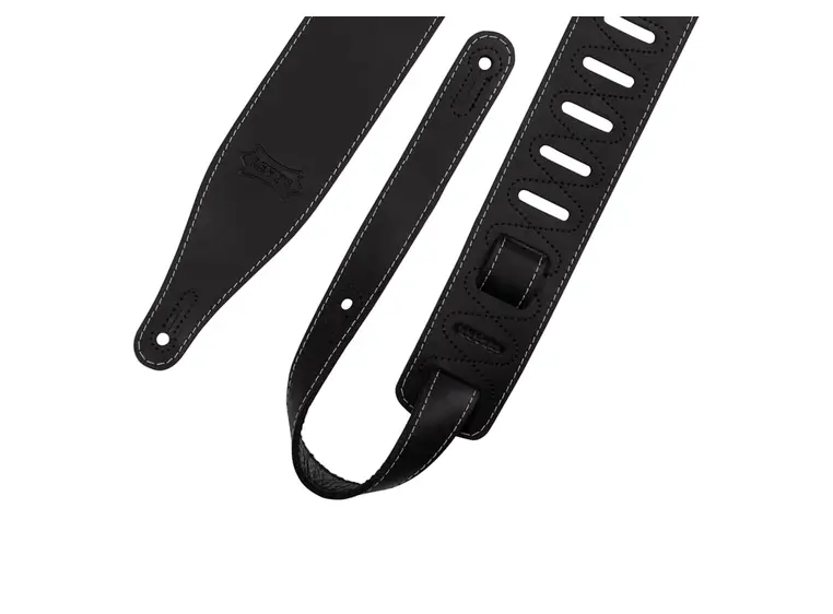 Levy's M17BAS-B 2.5” Wide Butter Leather Guitar Strap - Black Color 