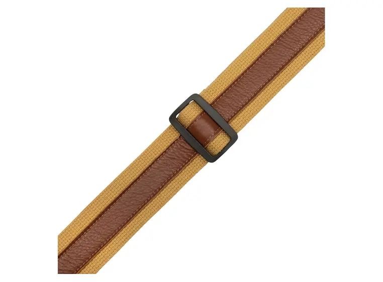 Levy's MC2CG-TAN-TAN 2'' Cotton Combo Adjustable to 60'' NAT Leather Strip on 