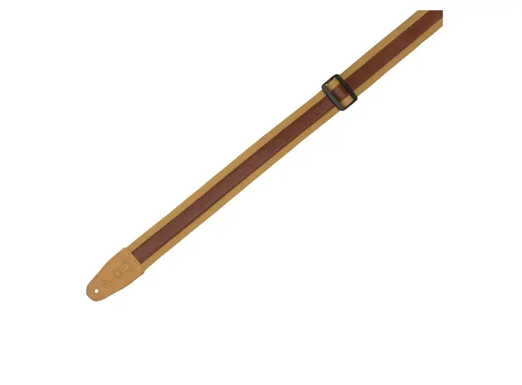 Levy's MC2CG-TAN-TAN 2'' Cotton Combo Adjustable to 60'' NAT Leather Strip on 