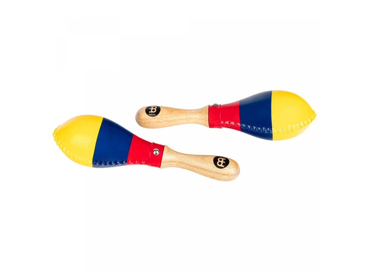 Meinl MSM3CO Maracas Rawhide Traditional Colombia Flag 