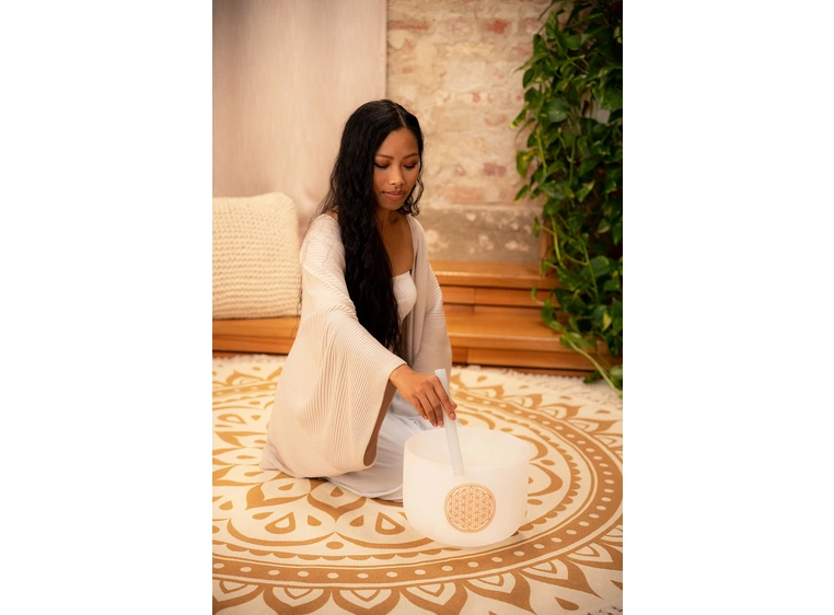 Meinl Sonic En. PCSB10FOL Plan. Tuned Crystal Singing Bowl 10, Flower of Life 