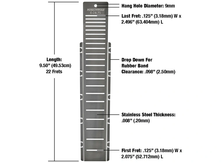 MusicNomad MN804 Fret-Shield E-24.75" Fits Epiphone 24.75" scale 