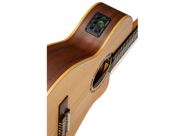 OrtegaRCE125-3/4 Klassisk gitar 3/4 Size, med mik, Thin, Slim Neck 