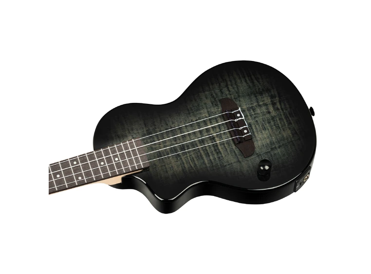 Ortega NEO-U-TGB-L Tenor ukulele med mik, Solid body, Left 