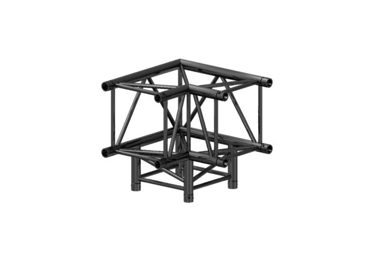 PROLYTE H30V-C012 Firkant hjørne 3-Veis 90°, Sort, Ø48x3mm 