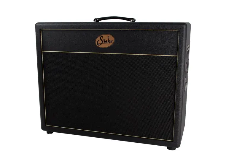 Suhr 2x12 Deep Gitarkabinett Black Grill. No speaker. Black tolex. 