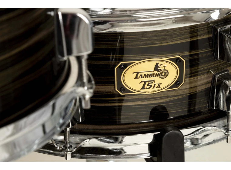 Tamburo TB T5LXS18WGBK Trommesett WRAP/PVC black wood, 18" bass drum 