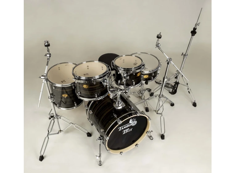 Tamburo TB T5LXS18WGBK Trommesett WRAP/PVC black wood, 18" bass drum 