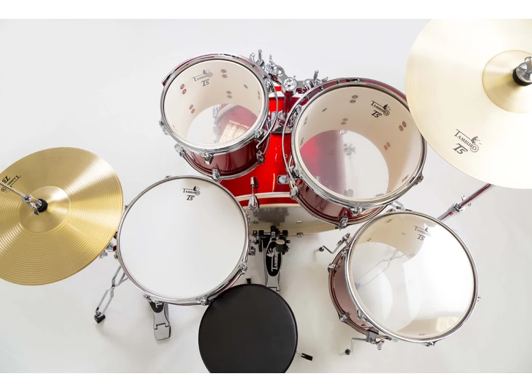 Tamburo TB T5S22BRDSK T5 Trommesett 10T12T14FT14SD22BD BrightRedSpar 