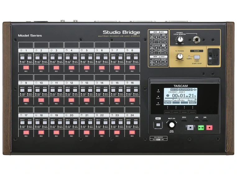 Tascam Studio Bridge Lydkort & opptaker 24 kanals DAW lydkort med lokal opptaker 