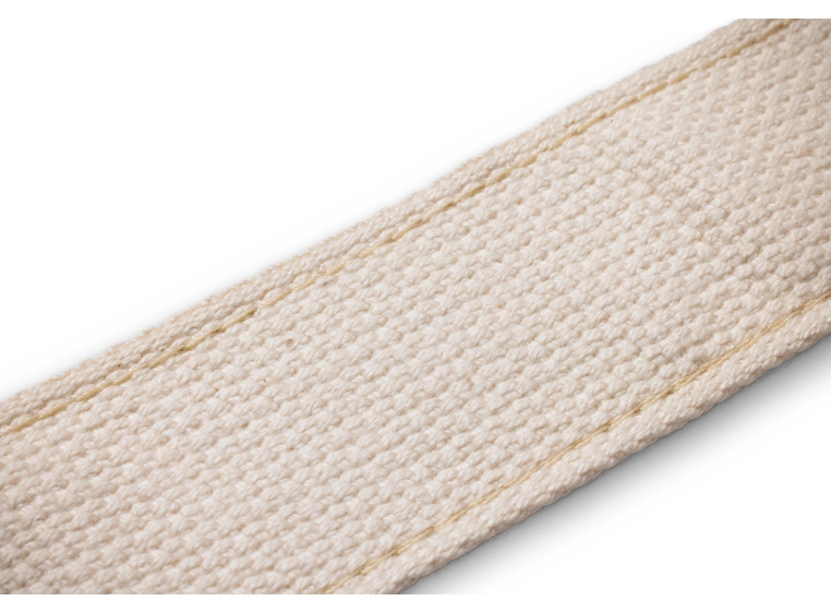 Taylor Academy Strap, White/Blue Jacquard Cotton, 2" Amber Buckle 