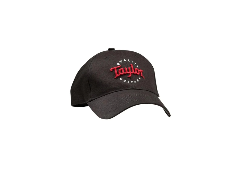 Taylor Black Cap, Red/Wht Emb-One Size 