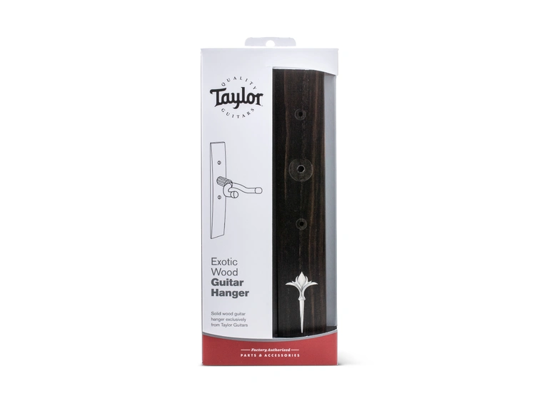 Taylor Guitar Hanger, Ebony Nouveau Italian Acrylic Inlay, White 