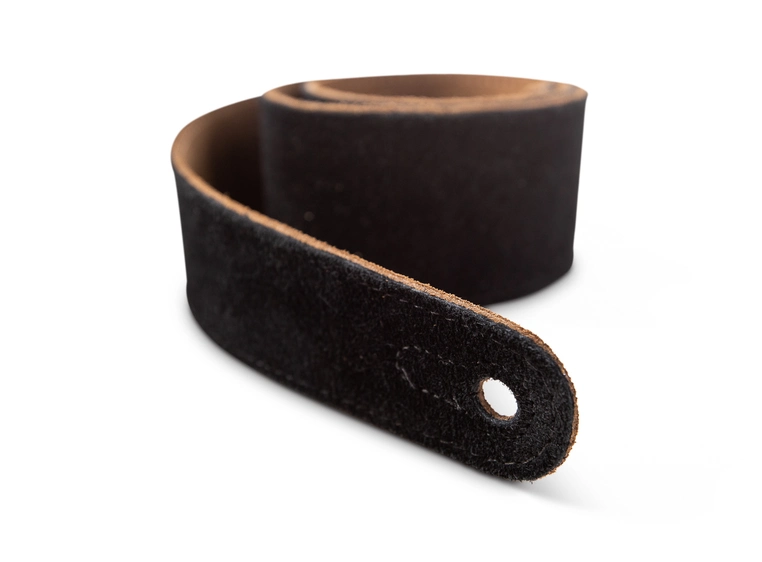 Taylor Strap, Embroidered Suede Black, 2.5" 