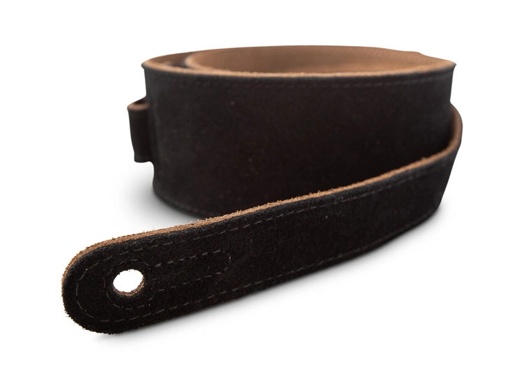 Taylor Strap, Embroidered Suede Black, 2.5" 