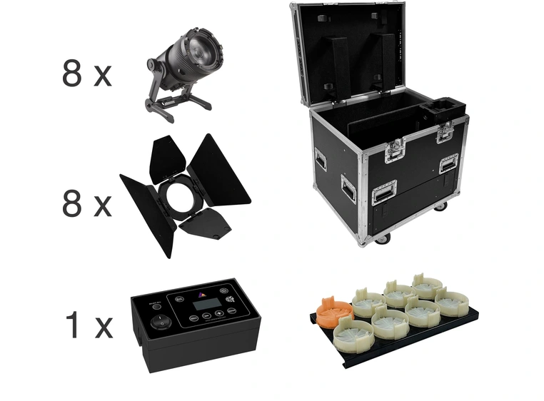 ASTERA QuikPunch Kit 8 x QuikPunc, Ladeplate, Flight, Låvedør 