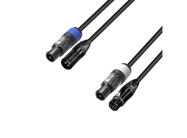 Adam Hall Hybridkabel XLR+PowerCON 10m 5 Star Neutrik Audio 3p XLR + PowerCON 