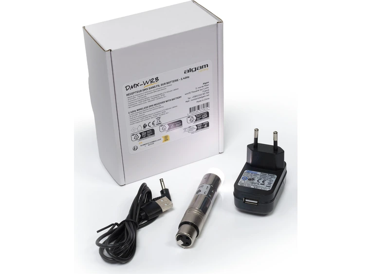 Algam Lighting DMX-WRB Trådløs DMX-mottaker m/batteridrift 