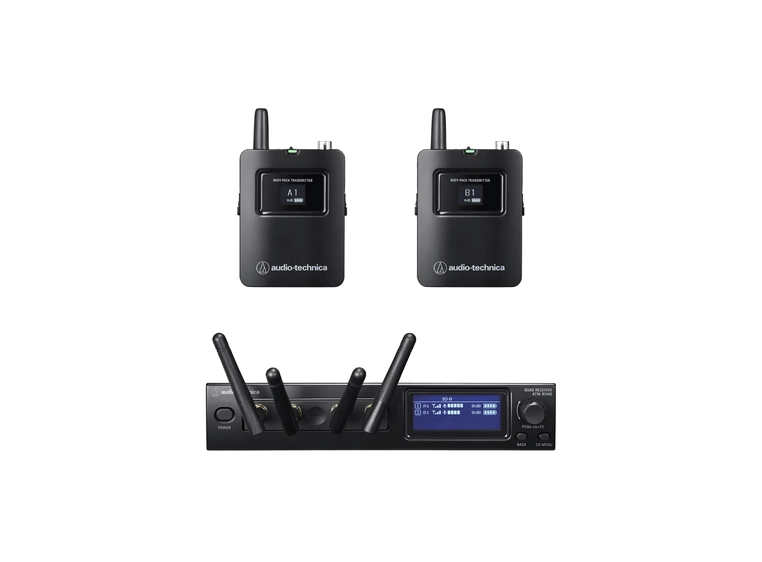 Audio-Technica ATW-1421 System 20 PRO System med 2x beltpack + 4-ch mottaker 
