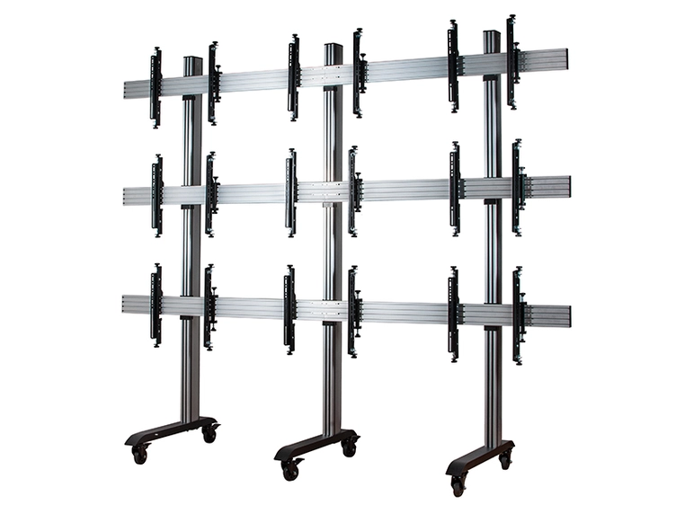 B-Tech BT8371-3x3/BS 3x3 Mobil Videowall Black/Silver 