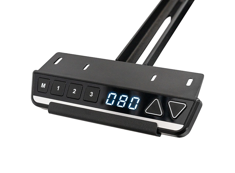 B-Tech BT8568/B Motorised Height Adjustable Flat Screen Trolley, Black 