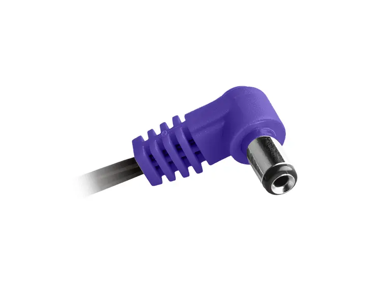 CIOKS 8050 Type 8 - 4,75/1,7mm DC plug Senter positiv, L-form, 50cm (lilla) 